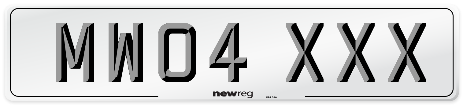 MW04 XXX Number Plate from New Reg